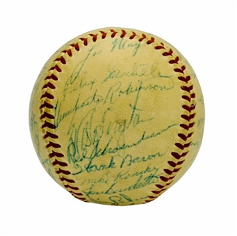 1958 NL Champion Braves Team-Signed  Baseball (39 Signatures including Aaron, Mathews and Spahn) 